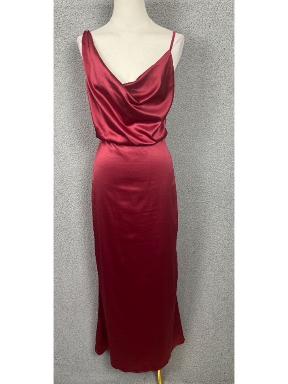 Colysmo Women's Satin Formal Cocktail Party/Maxi Dress Burgundy Size Small NWT